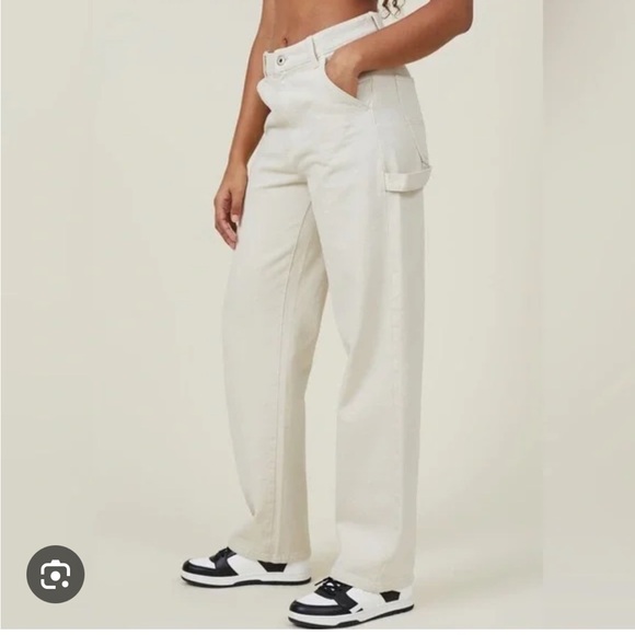 NWT S.O.N.G Carpenter 90s BF Jean in Bone - Picture 2 of 4